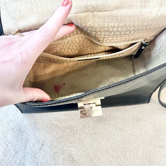 Kate Spade Doris Black Leather Top Handle Crossbody Satchel Bag - Picture 9 of 9